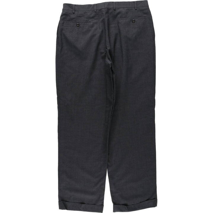Ralph Lauren LAUREN Lauren Two-pleat wool pants slacks for men, equivalent to W36 wool gray type Vintage Second Hand