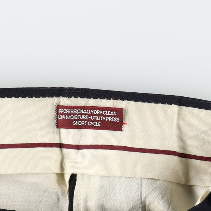 80s-90'S Jos.A.Bank Striped Pattern Wool Trousers/Slacks, Made in USA, Men's Size W33 (approx.), Vintage wool black type Vintage Second Hand
