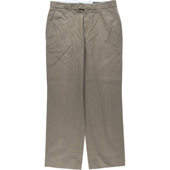 Banana Republic Straight Dress Chino Check Pattern Cotton Slacks Pants, Men's W35 (approx.) cotton Beige type Vintage Second Hand
