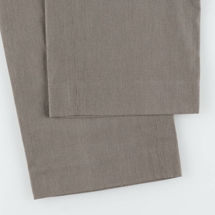 Banana Republic Straight Dress Chino Check Pattern Cotton Slacks Pants, Men's W35 (approx.) cotton Beige type Vintage Second Hand