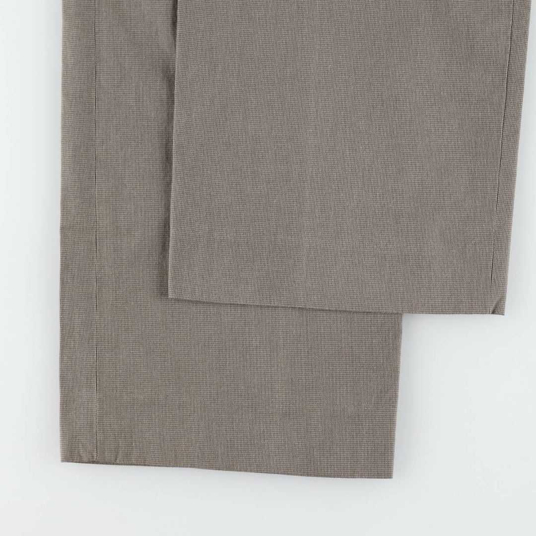 Banana Republic Straight Dress Chino Check Pattern Cotton Slacks Pants, Men's W35 (approx.) cotton Beige type Vintage Second Hand