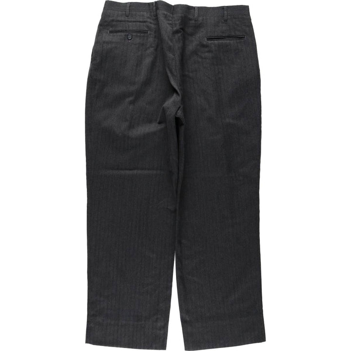 80s-90'S Joss A. Bank herringbone two-pleat wool trousers, made in USA, men's size W37 equivalent, vintage. wool gray type Vintage Second Hand