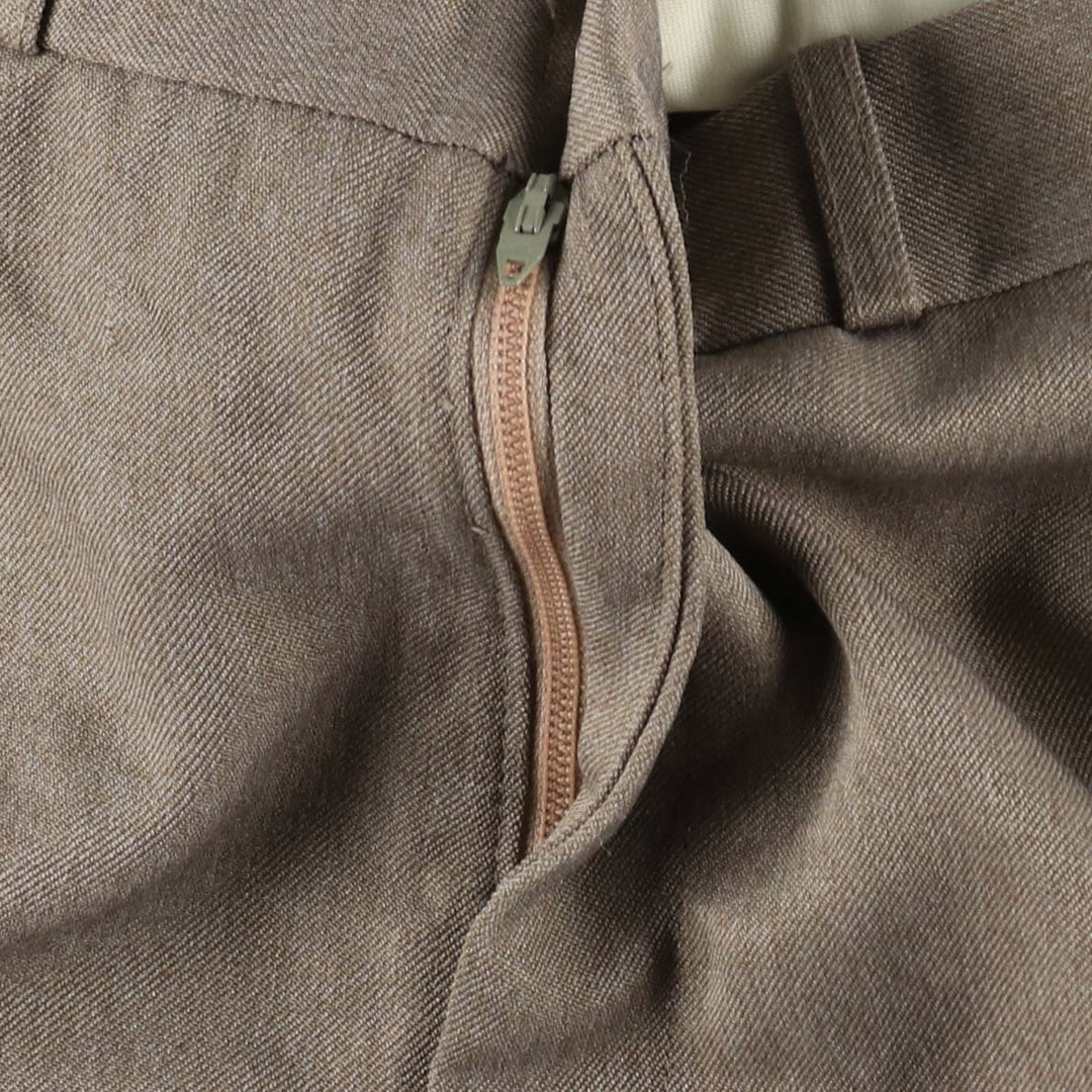 80s-era FARAH slacks pants, men's size W34 (approx.), vintage. unclear brown type Vintage Second Hand