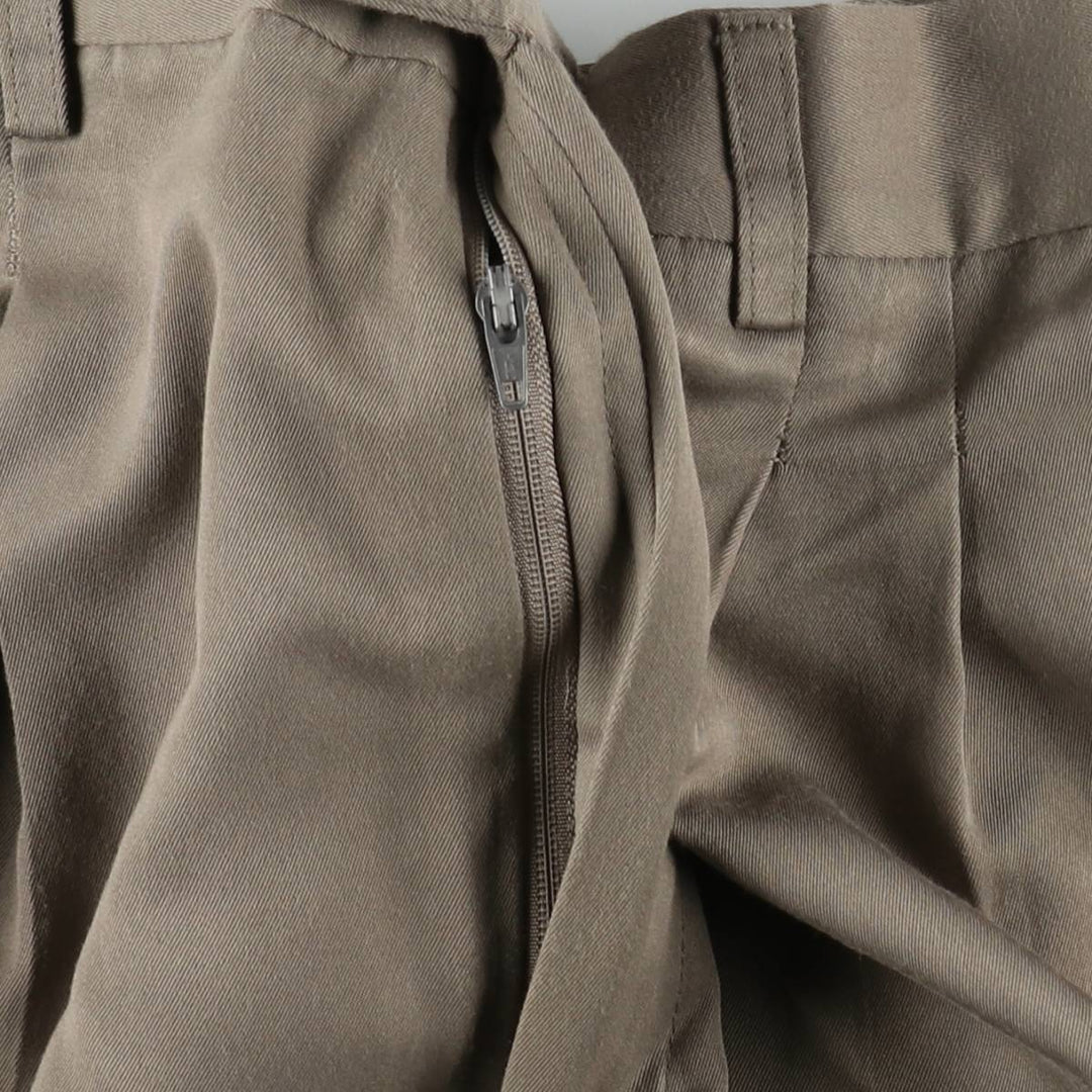 Haggar 2-pleat slacks pants made in the USA, men's size w34 polyester Khaki type beige Vintage Second Hand