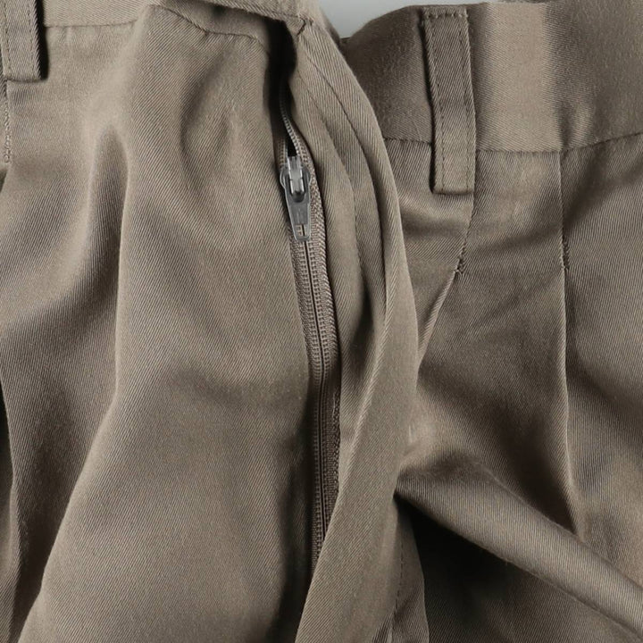 Haggar 2-pleat slacks pants made in the USA, men's size w34 polyester Khaki type beige Vintage Second Hand
