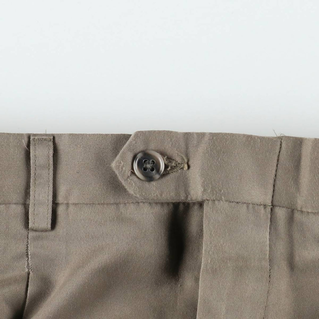 Haggar 2-pleat slacks pants made in the USA, men's size w34 polyester Khaki type beige Vintage Second Hand