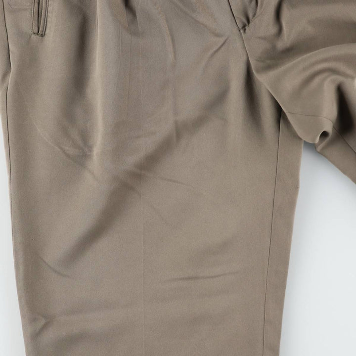 Haggar 2-pleat slacks pants made in the USA, men's size w34 polyester Khaki type beige Vintage Second Hand
