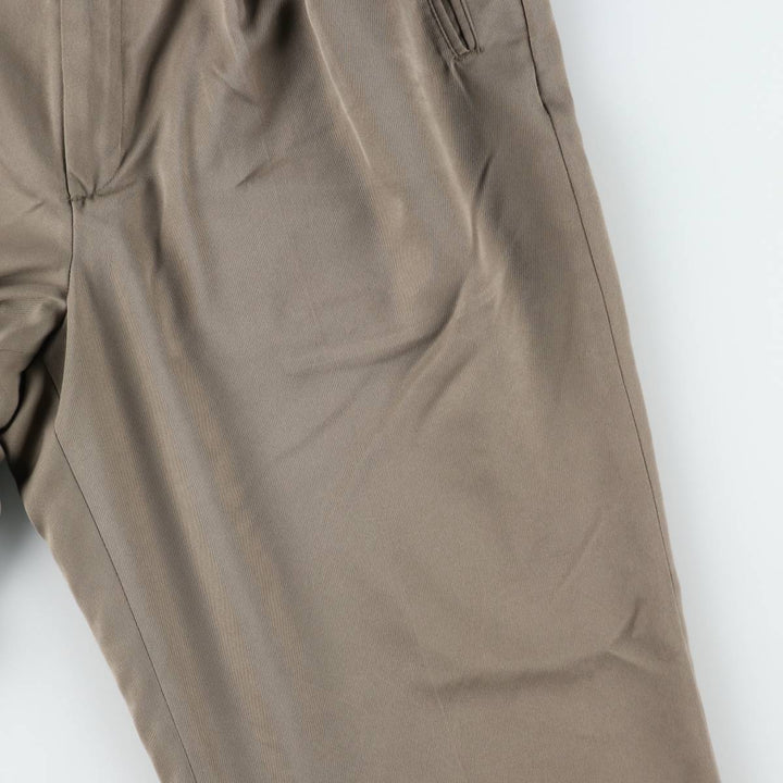 Haggar 2-pleat slacks pants made in the USA, men's size w34 polyester Khaki type beige Vintage Second Hand