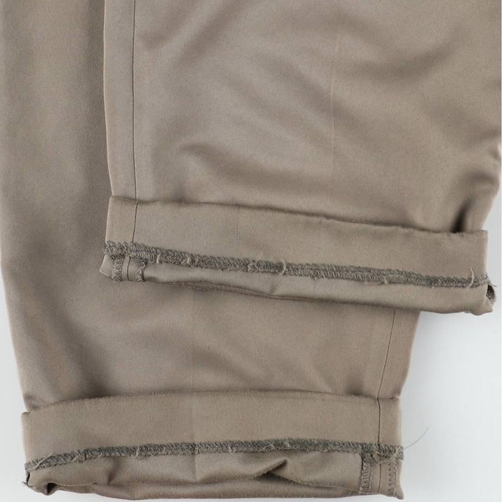 Haggar 2-pleat slacks pants made in the USA, men's size w34 polyester Khaki type beige Vintage Second Hand