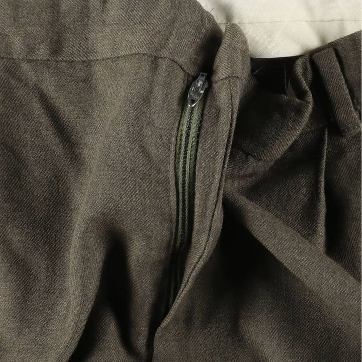 80s-90'S SA'BENE One-Pleat Slacks Pants Men's W31 (approx.) Vintage unclear Khaki type Vintage Second Hand