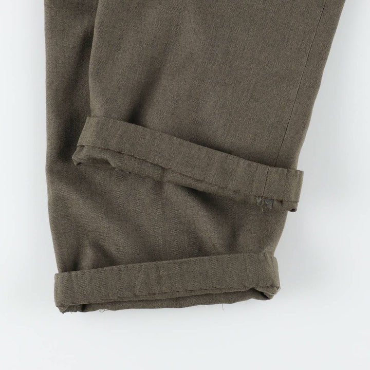 80s-90'S SA'BENE One-Pleat Slacks Pants Men's W31 (approx.) Vintage unclear Khaki type Vintage Second Hand