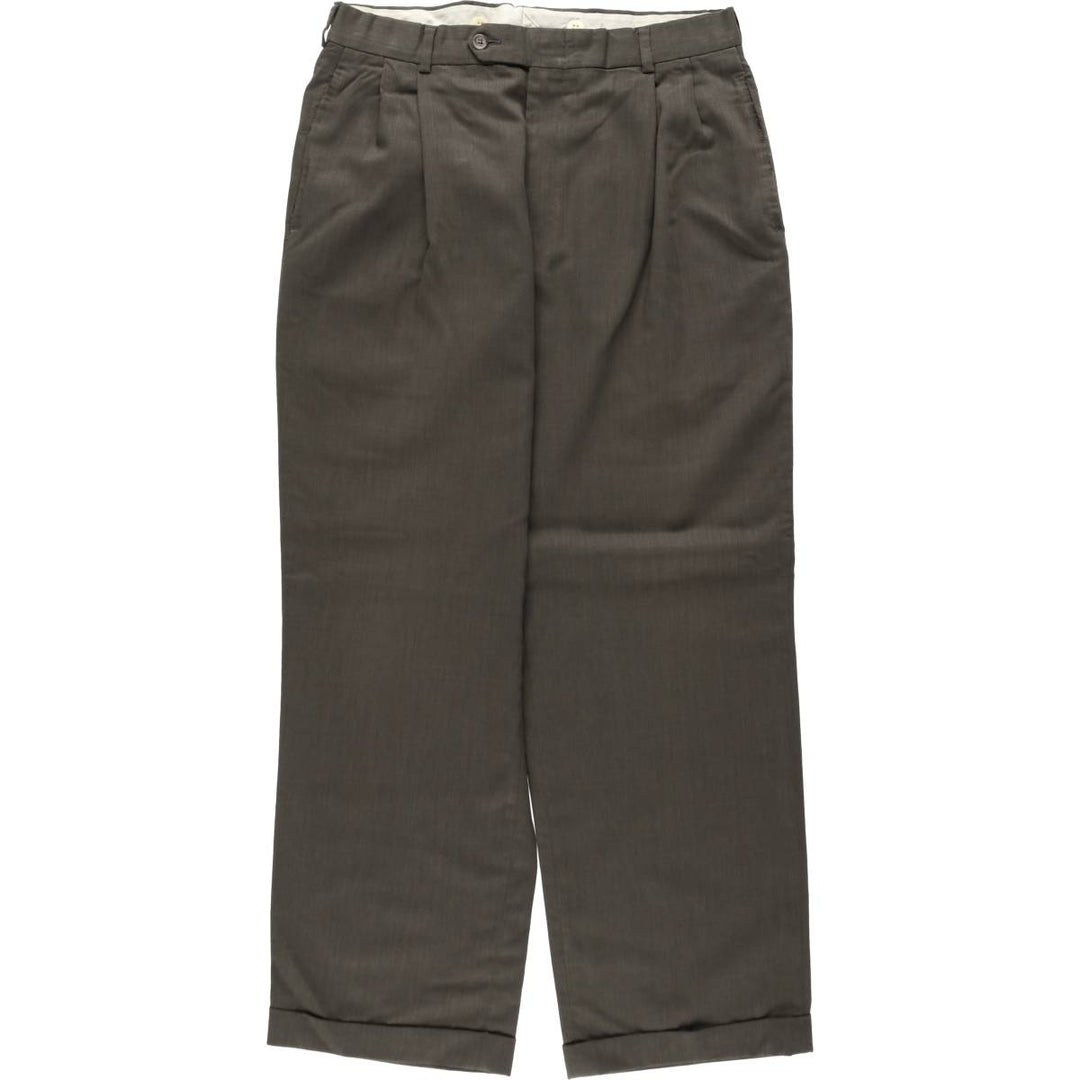 JOS. A. BANK Two-pleat wool trousers, men's size W31 (approx.) wool Khaki type Vintage Second Hand