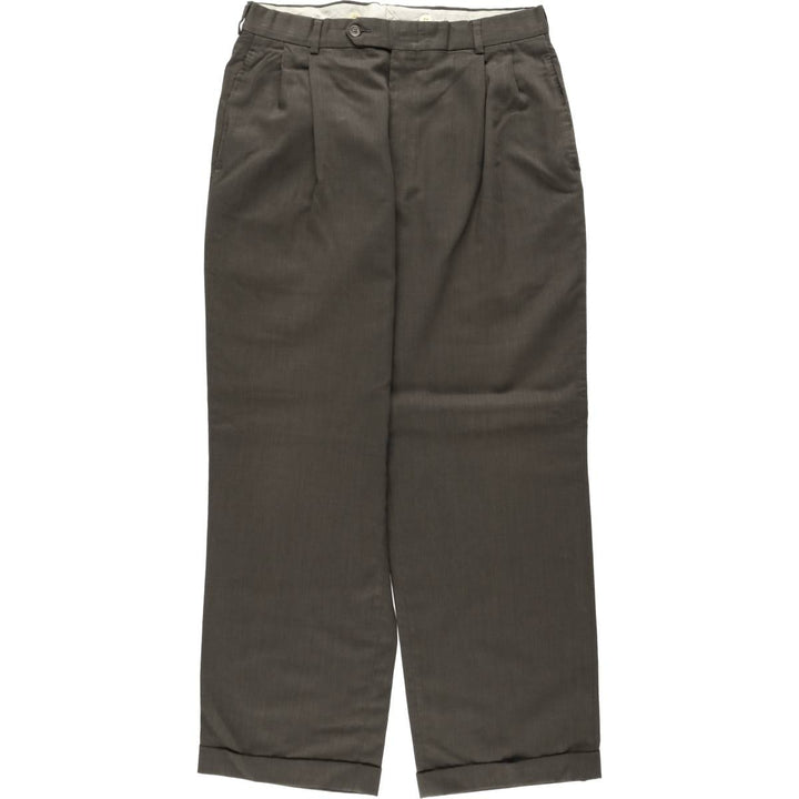 JOS. A. BANK Two-pleat wool trousers, men's size W31 (approx.) wool Khaki type Vintage Second Hand