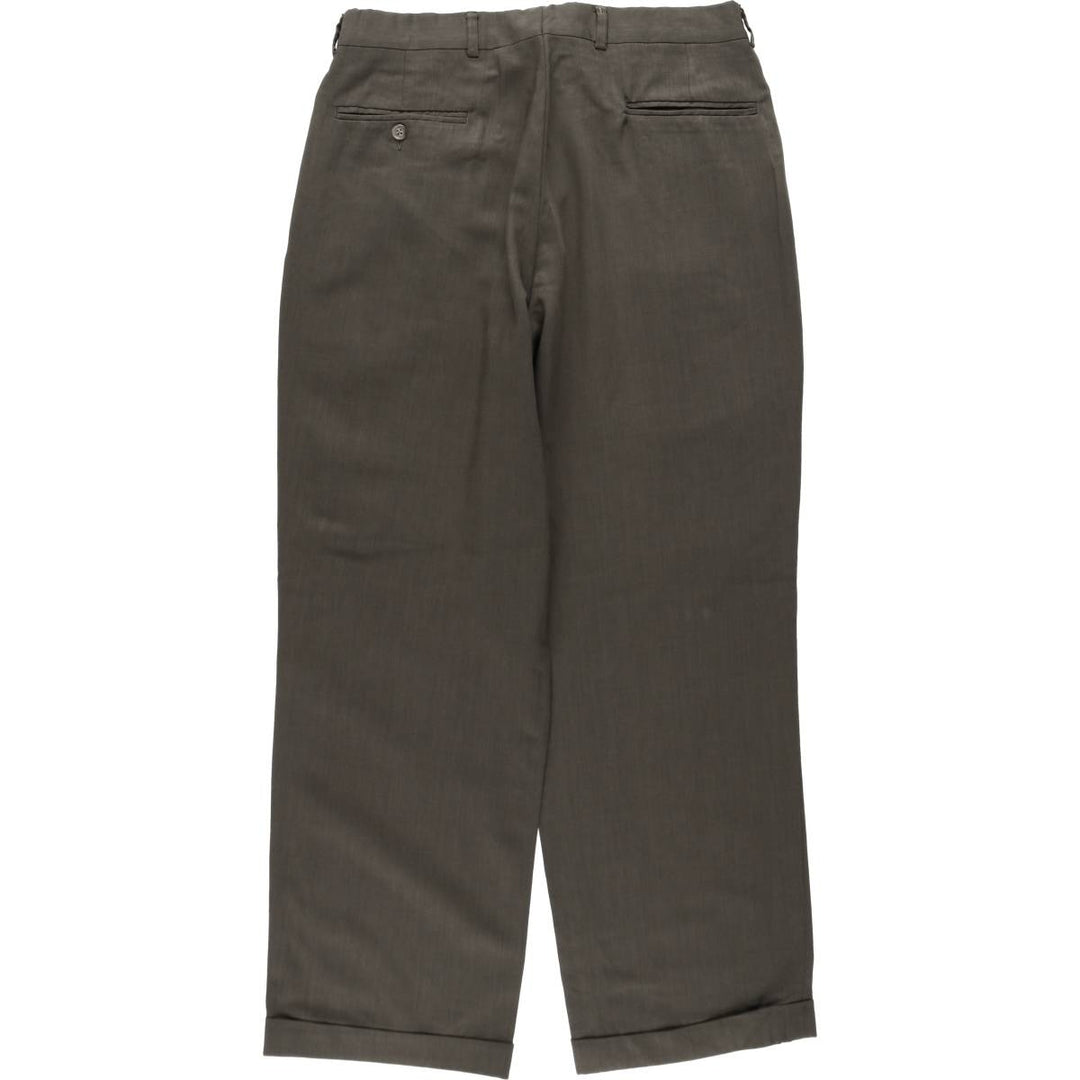 JOS. A. BANK Two-pleat wool trousers, men's size W31 (approx.) wool Khaki type Vintage Second Hand