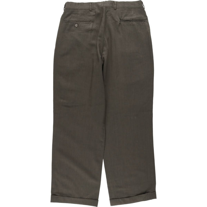 JOS. A. BANK Two-pleat wool trousers, men's size W31 (approx.) wool Khaki type Vintage Second Hand
