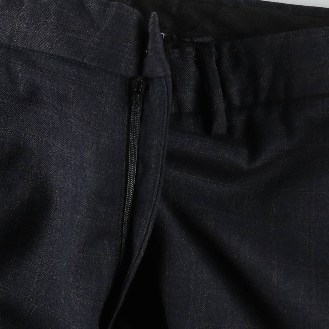 Calvin Klein check pattern slacks pants for men, size W33 (approx.) polyester black type Vintage Second Hand