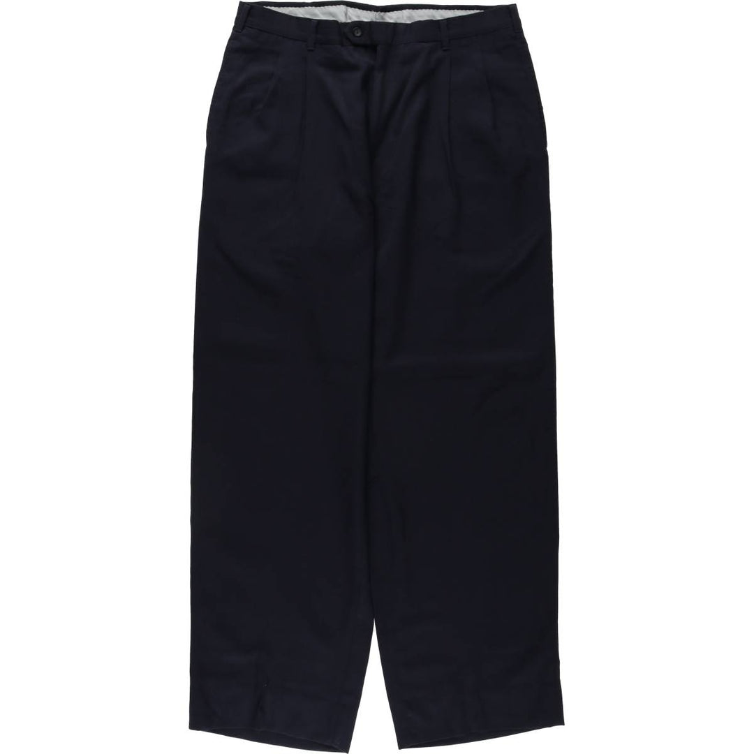 90'S Vintage Two-pleat Men's Slacks, Size W34 unclear black type Vintage Second Hand