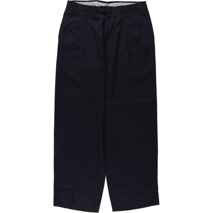 90'S Vintage Two-pleat Men's Slacks, Size W34 unclear black type Vintage Second Hand
