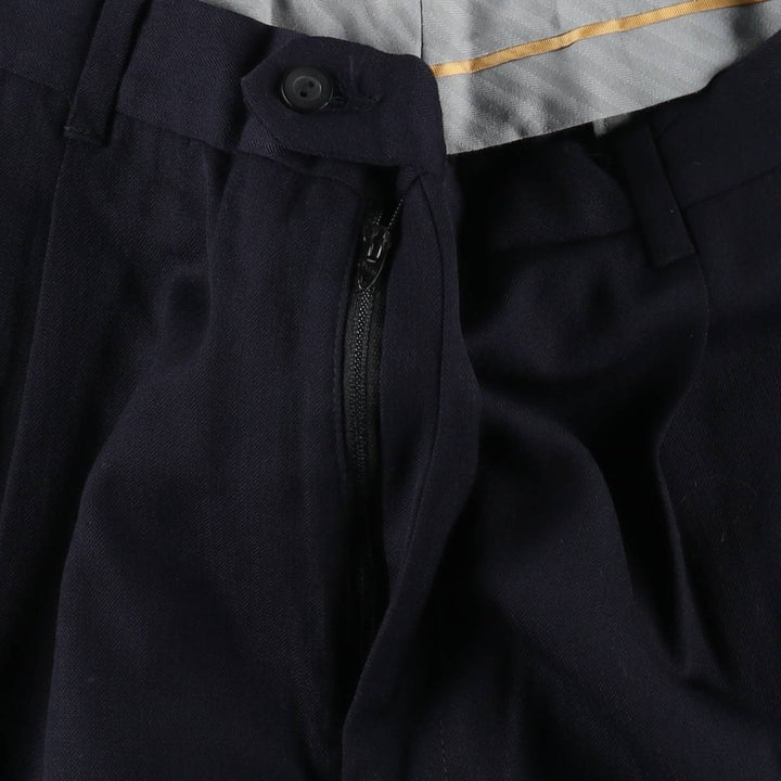 90'S Vintage Two-pleat Men's Slacks, Size W34 unclear black type Vintage Second Hand