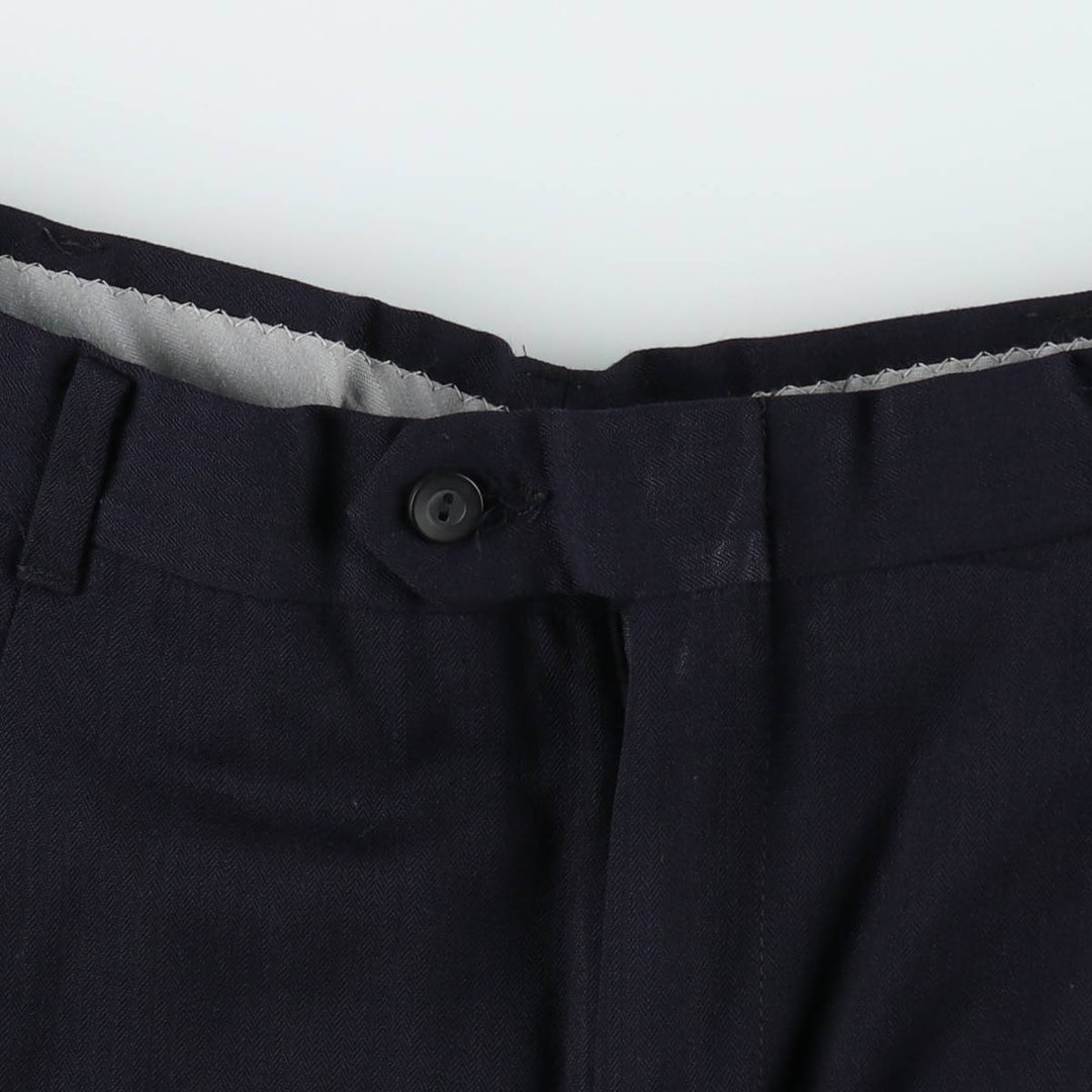 90'S Vintage Two-pleat Men's Slacks, Size W34 unclear black type Vintage Second Hand