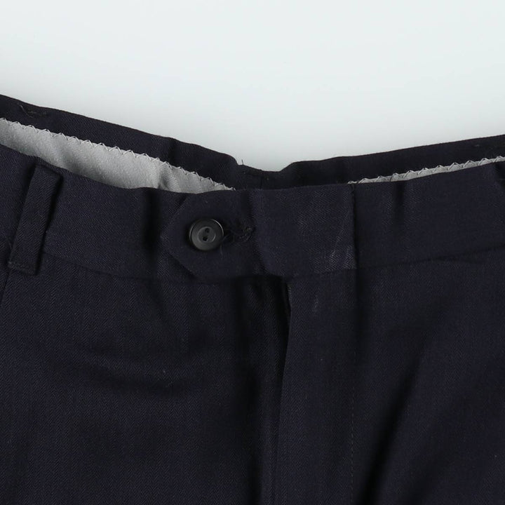 90'S Vintage Two-pleat Men's Slacks, Size W34 unclear black type Vintage Second Hand