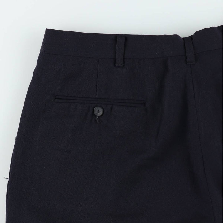 90'S Vintage Two-pleat Men's Slacks, Size W34 unclear black type Vintage Second Hand