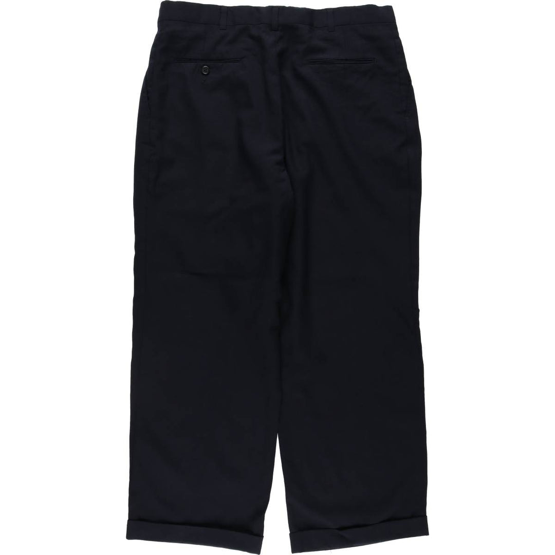 1990'S Deansgate Tailors Row Two-Pleat Slacks Pants, Men's W35 (approx.) unclear navy blue type Vintage Second Hand
