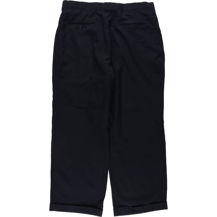 1990'S Deansgate Tailors Row Two-Pleat Slacks Pants, Men's W35 (approx.) unclear navy blue type Vintage Second Hand