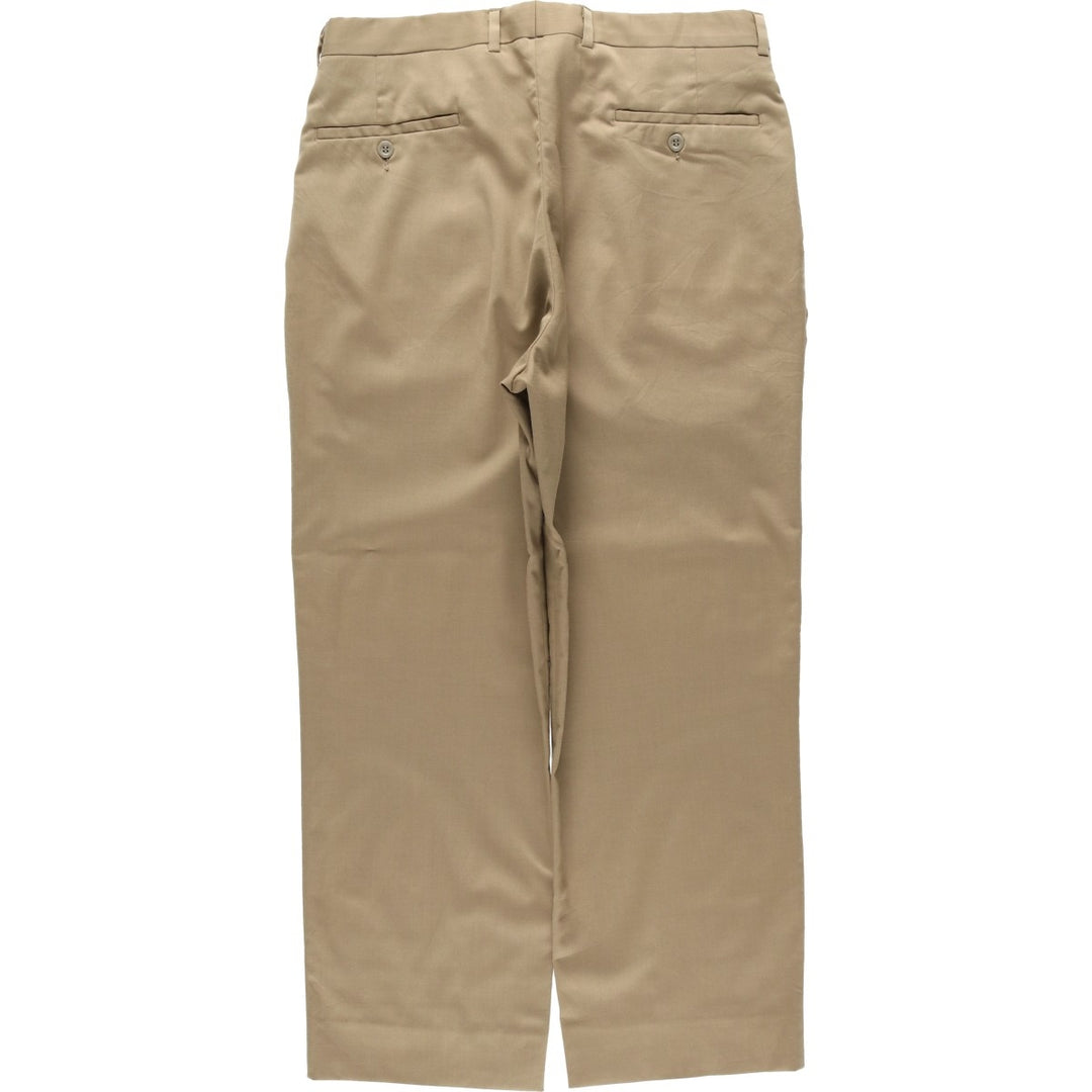 Donna Karan New York (DKNY) One-tuck wide-leg trousers, men's size W32 (approx.) polyester Beige type Vintage Second Hand