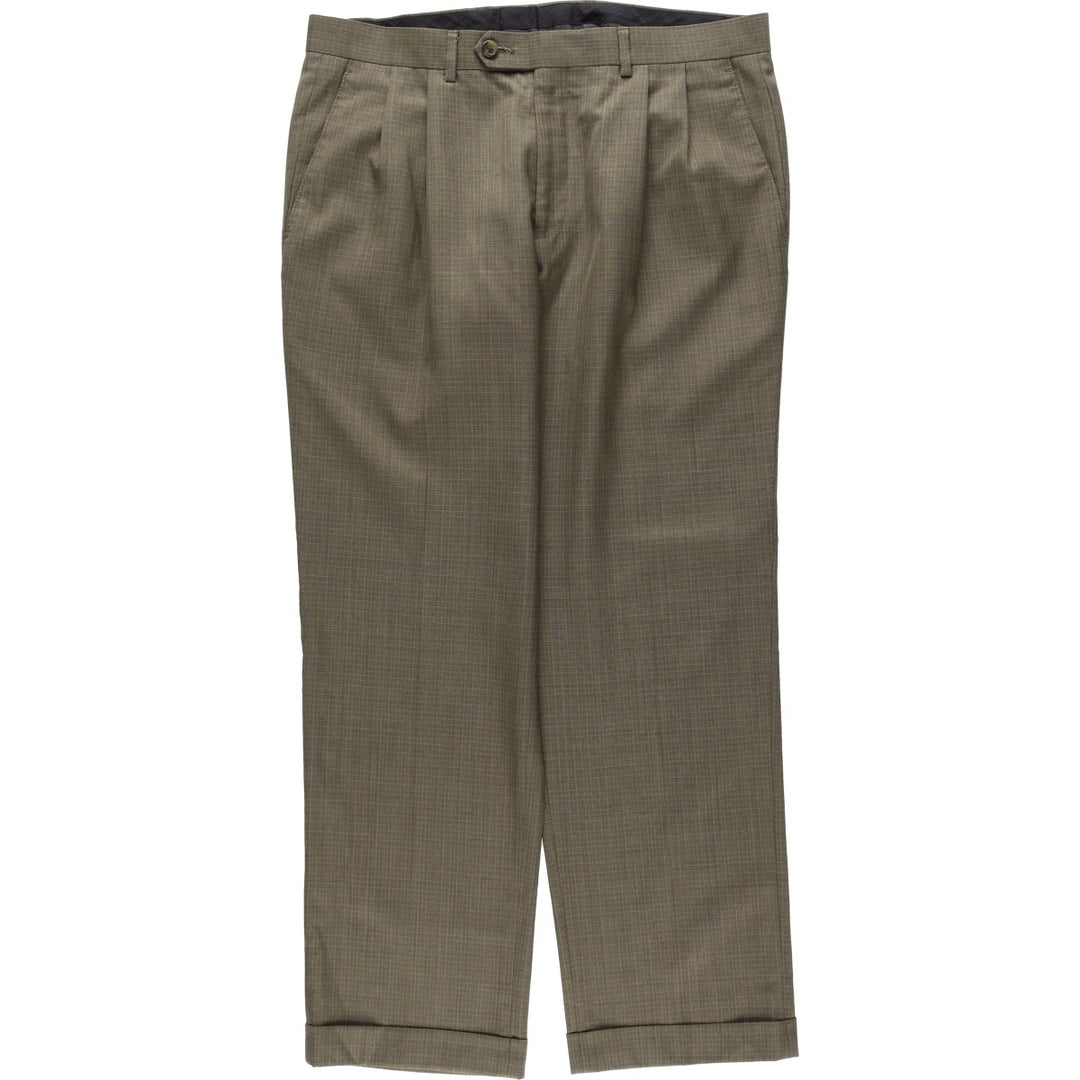 1990s-era Ralph Lauren LAUREN two-pleat slacks, men's size W34 (approx.), vintage. wool brown type Vintage Second Hand