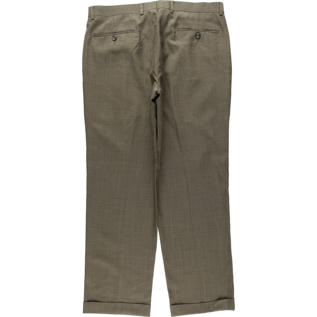 1990s-era Ralph Lauren LAUREN two-pleat slacks, men's size W34 (approx.), vintage. wool brown type Vintage Second Hand