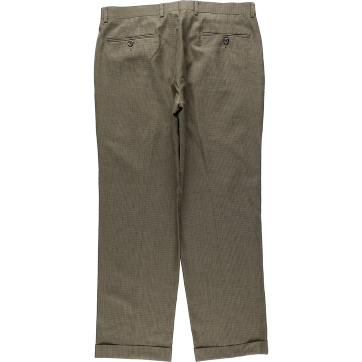 1990s-era Ralph Lauren LAUREN two-pleat slacks, men's size W34 (approx.), vintage. wool brown type Vintage Second Hand