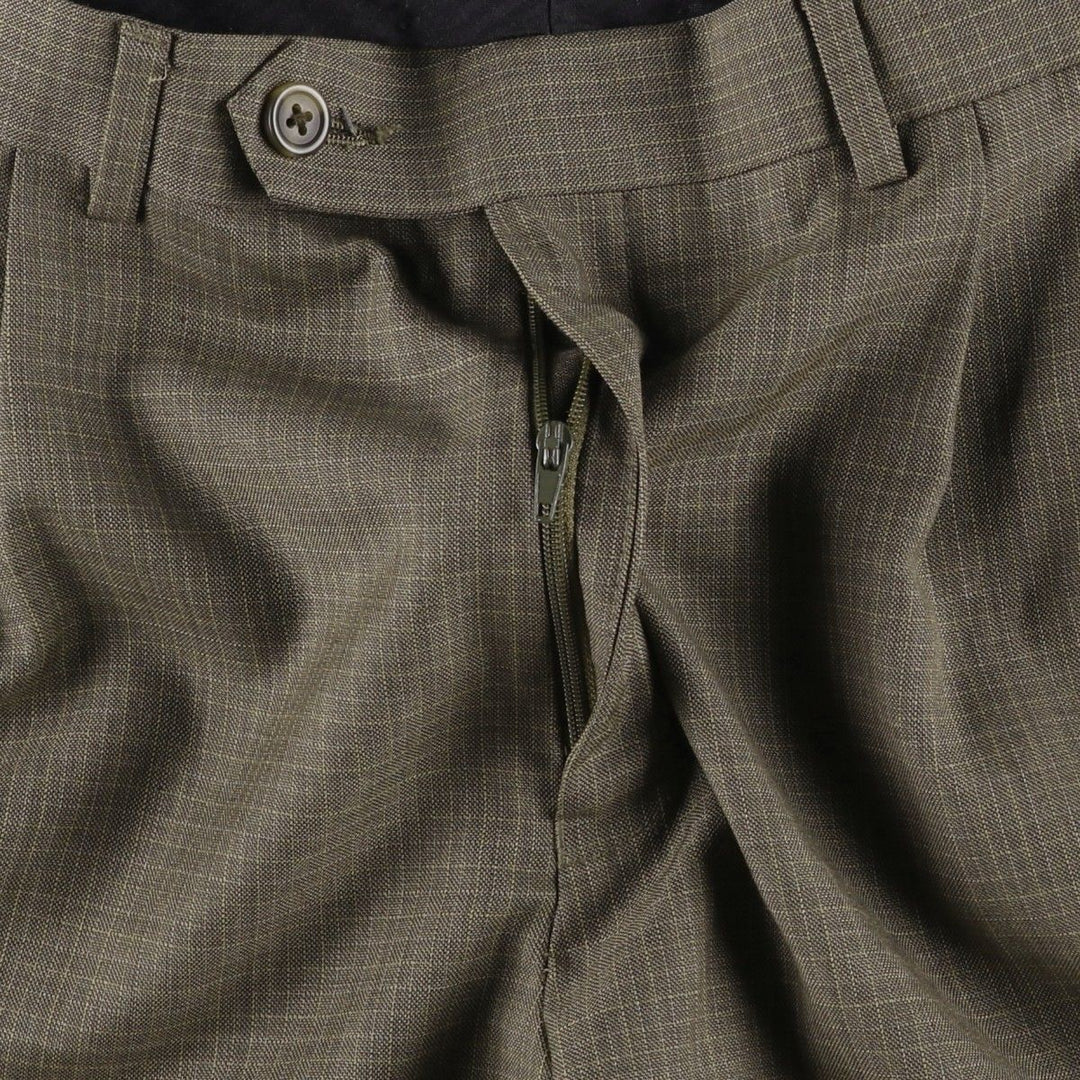1990s-era Ralph Lauren LAUREN two-pleat slacks, men's size W34 (approx.), vintage. wool brown type Vintage Second Hand