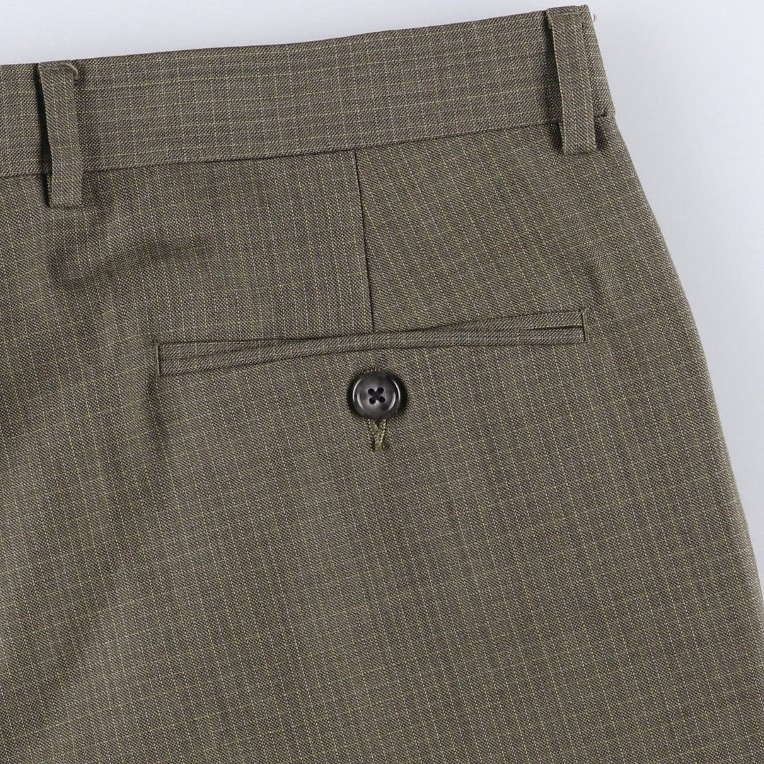 1990s-era Ralph Lauren LAUREN two-pleat slacks, men's size W34 (approx.), vintage. wool brown type Vintage Second Hand