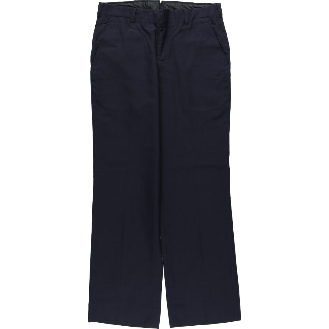 Vintage 90'S wide-leg slacks for men, equivalent to size W33. unclear navy blue type Vintage Second Hand