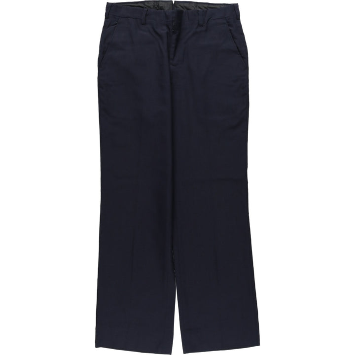 Vintage 90'S wide-leg slacks for men, equivalent to size W33. unclear navy blue type Vintage Second Hand