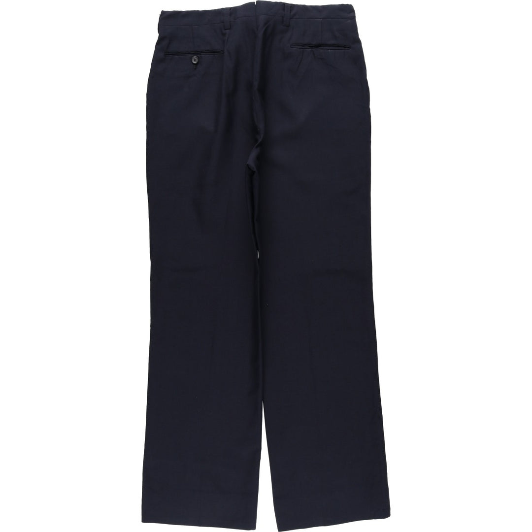 Vintage 90'S wide-leg slacks for men, equivalent to size W33. unclear navy blue type Vintage Second Hand