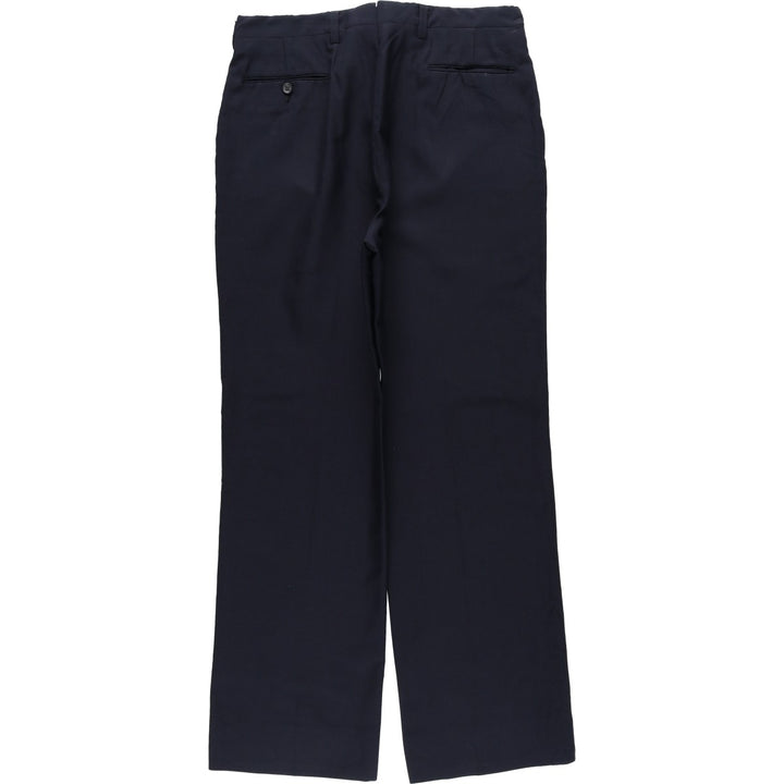 Vintage 90'S wide-leg slacks for men, equivalent to size W33. unclear navy blue type Vintage Second Hand
