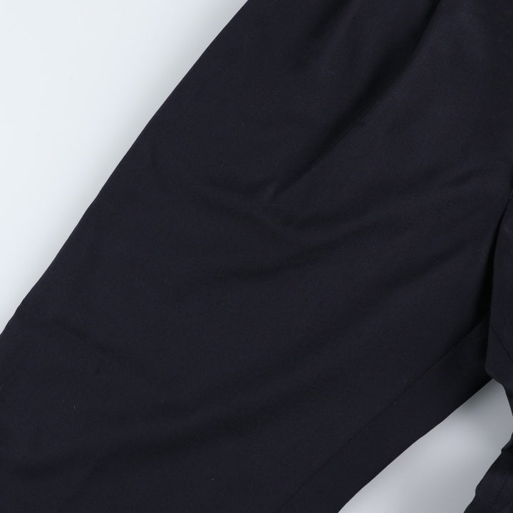 1990'S Ralph Lauren CHAPS Two-Pleat Slacks Pants, Made in Canada, Men's Size W31 (approx.), Vintage wool navy blue type Vintage Second Hand