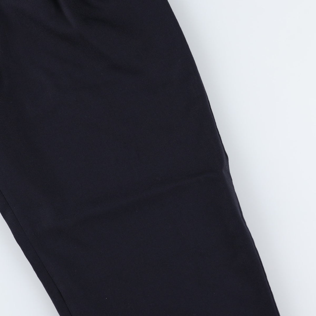 1990'S Ralph Lauren CHAPS Two-Pleat Slacks Pants, Made in Canada, Men's Size W31 (approx.), Vintage wool navy blue type Vintage Second Hand