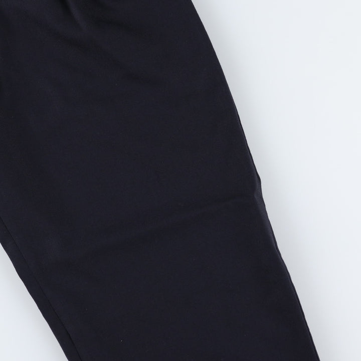 1990'S Ralph Lauren CHAPS Two-Pleat Slacks Pants, Made in Canada, Men's Size W31 (approx.), Vintage wool navy blue type Vintage Second Hand