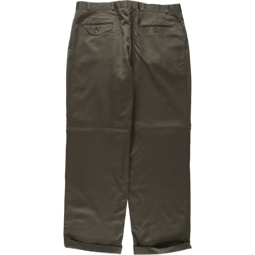 Ralph Lauren CHAPS Two-Pleat Slacks Pants, Men's W35 (approx.) unclear green type Vintage Second Hand