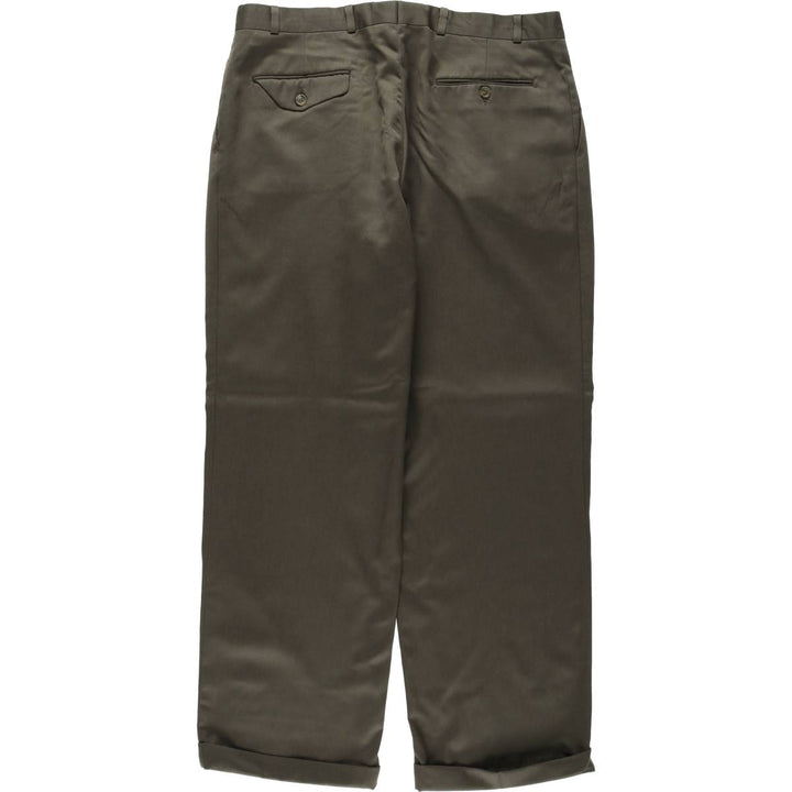 Ralph Lauren CHAPS Two-Pleat Slacks Pants, Men's W35 (approx.) unclear green type Vintage Second Hand