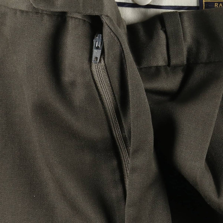 Ralph Lauren CHAPS Two-Pleat Slacks Pants, Men's W35 (approx.) unclear green type Vintage Second Hand
