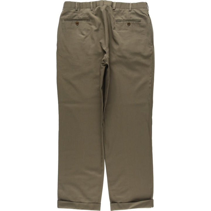 Brooks Brothers 346 Two-Pleat Wool Trousers, Men's Size W36 (approx.) wool Khaki type Vintage Second Hand