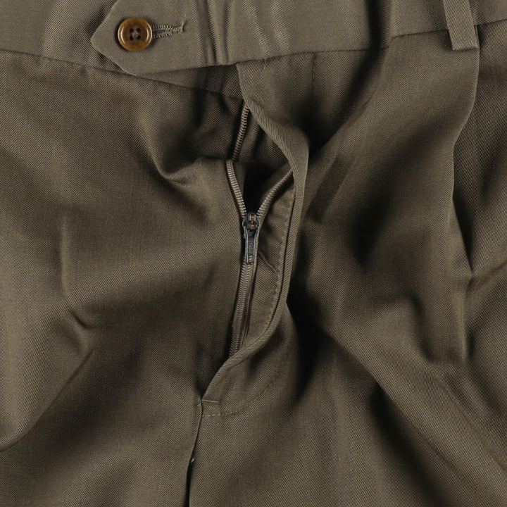 Brooks Brothers 346 Two-Pleat Wool Trousers, Men's Size W36 (approx.) wool Khaki type Vintage Second Hand