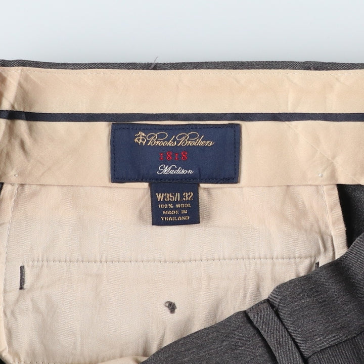 Brooks Brothers Madison wool trousers, men's size W34 (approx.) wool gray type Vintage Second Hand