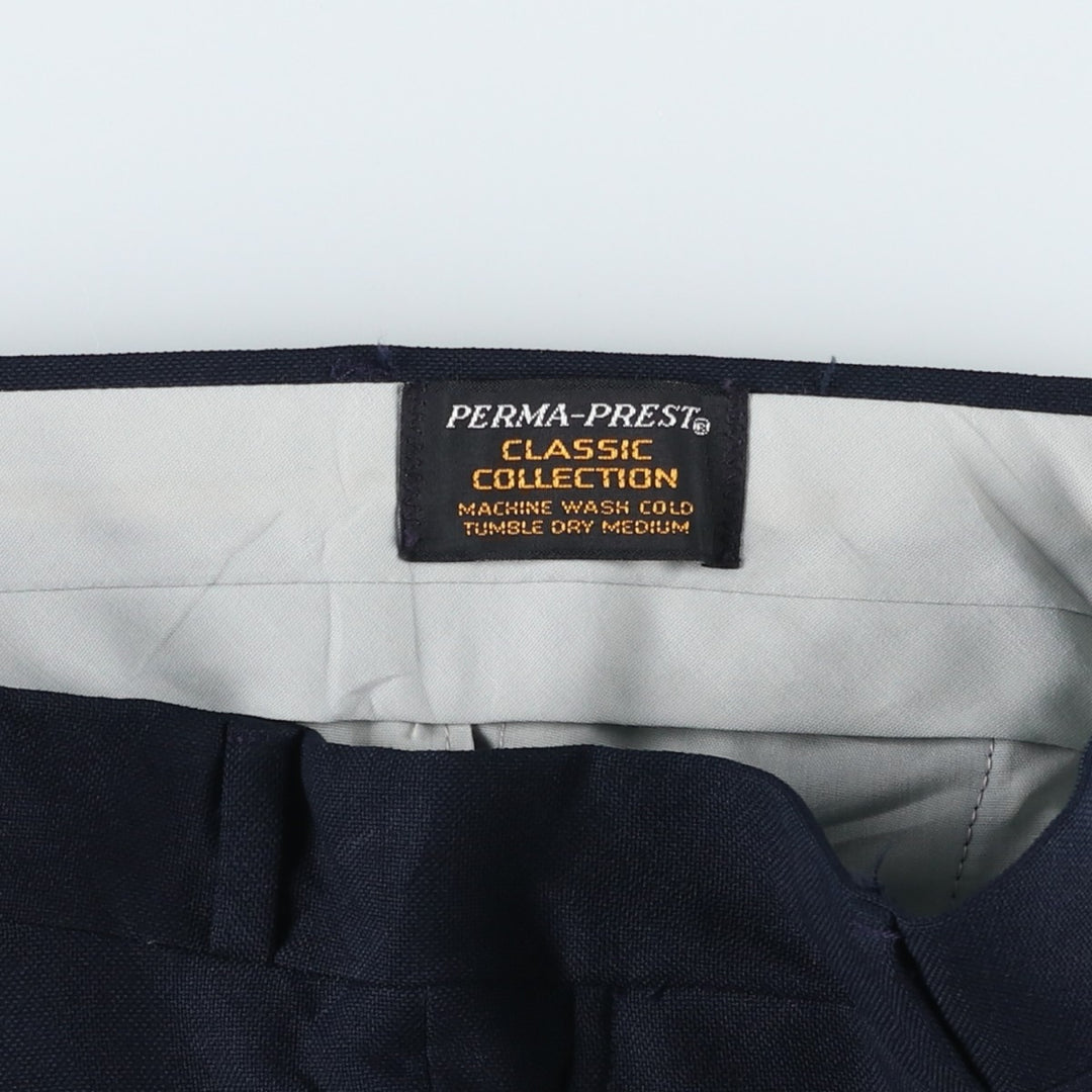 1970'S Sears Classic Collection slacks, men's size W30 (approx.), vintage. polyester navy blue type Vintage Second Hand