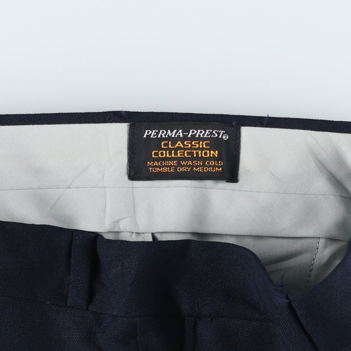 1970'S Sears Classic Collection slacks, men's size W30 (approx.), vintage. polyester navy blue type Vintage Second Hand