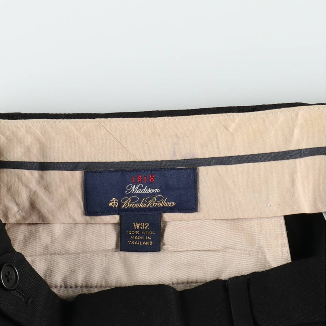 Brooks Brothers 1818 Madison wool trousers/slacks, men's size W30 (approx.) wool black type Vintage Second Hand